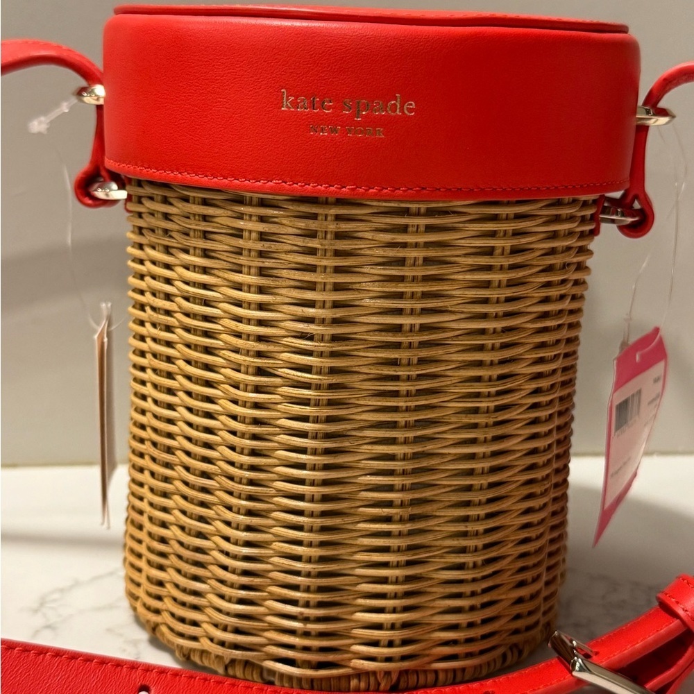 Kate Spade New York Picnic Wicker Cherry Crossbody - Picture 9 of 16